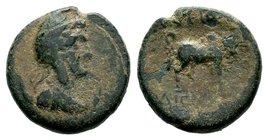 PISIDIA. Antioch. Ae (1st century BC). Dionysi-, magistrate.
Condition: Very Fine

Weight: 4,98 gr
Diameter: 19,30 mm
