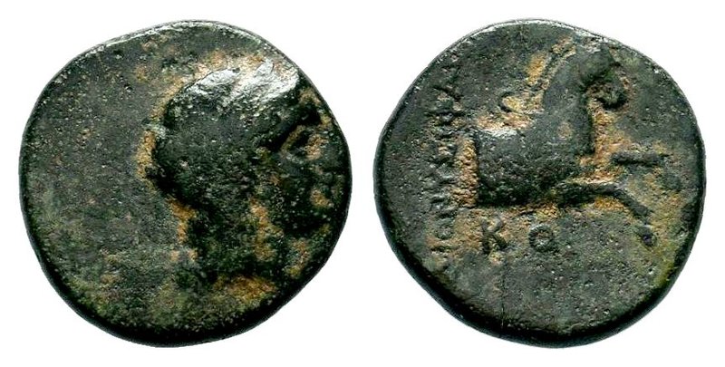 IONIA. Kolophon. Ae Dichalkon (Circa 330-285 BC). Konnis, magistrate.
Condition...