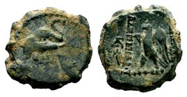SELEUKIS & PIERIA. Seleukeia Pieria. Ae (1st century BC).
Condition: Very Fine

Weight: 3,22 gr
Diameter: 14,25 mm