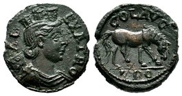 Troas, Alexandria Troas Æ19. 3rd C. BC AD.
Condition: Very Fine

Weight: 6,34 gr
Diameter: 16,90 mm