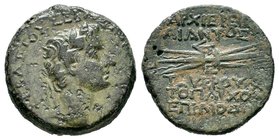 Tiberius Æ23 of Olba, Cilicia. Dated RY 5 = AD 14/15. Ajax, high priest and toparch.
Condition: Very Fine

Weight: 4,84 gr
Diameter: 18,50 mm