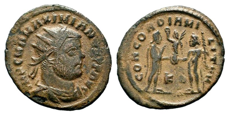 Maximianus Antoninianus 285-286 AD. 
Condition: Very Fine

Weight: 2,91 gr
D...