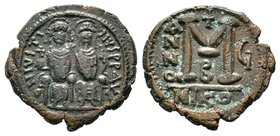 Justin II , with Sophia (565-578 AD). AE Follis
Condition: Very Fine

Weight: 12,80 gr
Diameter: 29,85 mm