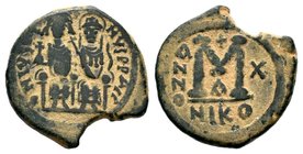 Justin II , with Sophia (565-578 AD). AE Follis
Condition: Very Fine

Weight: 13,08 gr
Diameter: 28,70 mm