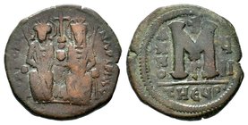 Justin II , with Sophia (565-578 AD). AE Follis
Condition: Very Fine

Weight: 13,85 gr
Diameter: 30,60 mm