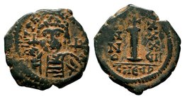 Justinian I. AE , 527-565
Condition: Very Fine

Weight: 3,66 gr
Diameter: 19,00 mm