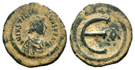 Justinian I (527-565). Æ 5 Nummi
Condition: Very Fine

Weight: 3,78 gr
Diameter: 20,00 mm