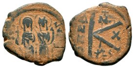 Justin II , with Sophia (565-578 AD). AE Half Follis
Condition: Very Fine

Weight: 5,96 gr
Diameter: 20,55 mm