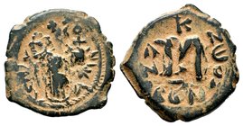 Heraclius. 610-641. AE follis 
Condition: Very Fine

Weight: 6,50 gr
Diameter: 23,00 mm