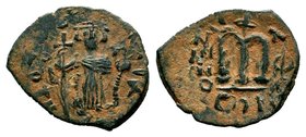 ARAB-BYZANTINE. Early Caliphate (636-660). Ae Fals. Imitative coinage.
Condition: Very Fine

Weight: 1,57 gr
Diameter: 18,00 mm