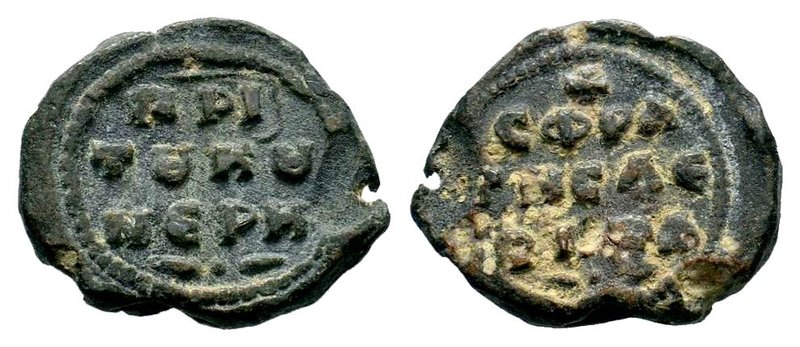 Byzantine Lead Seals. 9th -14th AD.
Condition: Very Fine

Weight: 2,29 gr
Di...