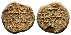 Byzantine Lead Seals. 9th -14th AD.
Condition: Very Fine

Weight: 11,91 gr
Diameter: 21,45 mm
