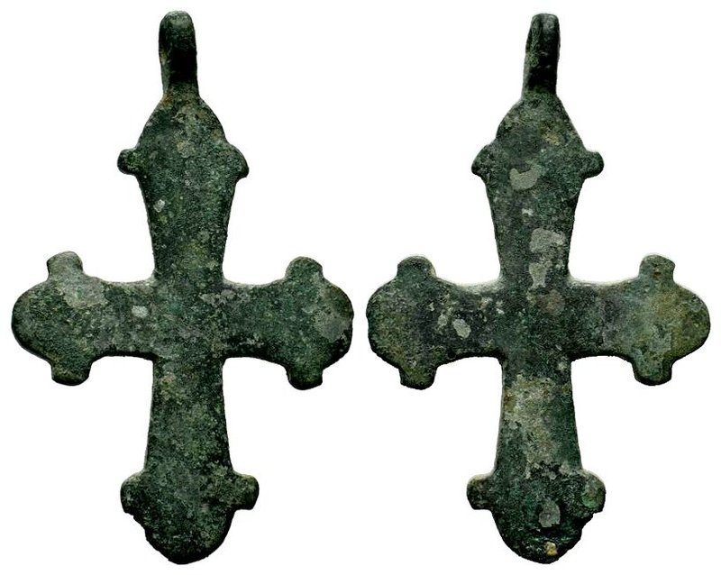 Byzantine Bronze Cross Pendant,
Condition: Very Fine

Weight: 12,60 gr
Diame...