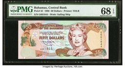 Bahamas Central Bank 50 Dollars 1996 Pick 61 PMG Superb Gem Unc 68 EPQ. A short lived issue which included the last $50 to have Queen Elizabeth II on ...
