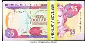 Bermuda Monetary Authority 5 Dollars 24.5.2000 Pick 51a 70 Consecutive Examples Crisp Uncirculated. A lovely run of seventy consecutive examples from ...
