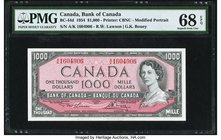 Canada Bank of Canada $1000 1954 BC-44d PMG Superb Gem Unc 68 EPQ. A simply astounding example of this popular type, which was the highest denominatio...