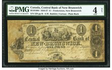 Canada Fredericton, NB- Central Bank of New Brunswick 1 Pound 1.10.1857 Ch.# 95-10-10-04 PMG Good 4 Net. Another example of this rare bank's final 1 P...