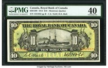 Canada Montreal, PQ- Royal Bank of Canada $10 2.1.1913 Ch.# 630-12-08 PMG Extremely Fine 40. A lightly circulated, nicely margined, and well printed e...