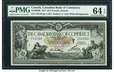 Canada Toronto, ON- Canadian Bank of Commerce $10 2.1.1917 Ch.# 75-16-02-06 PMG Choice Uncirculated 64 EPQ. A lovely example of this earlier $10 issue...