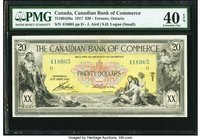 Canada Toronto, ON- Canadian Bank of Commerce $20 2.1.1917 Ch.# 75-16-04-20a PMG Extremely Fine 40 EPQ. Ideal inks, light folds, and original surfaces...