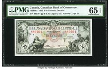 Canada Toronto, ON- Canadian Bank of Commerce $10 2.1.1935 Ch.# 75-18-08a PMG Gem Uncirculated 65 EPQ. An incredible offering and desirable in pack fr...