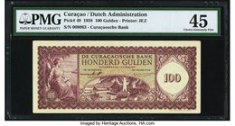 Curacao De Curacaosche Bank 100 Gulden 1958 Pick 49 PMG Choice Extremely Fine 45. Only a handful of these high denomination notes are known to exist, ...