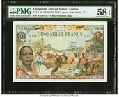 Equatorial African States Banque Centrale Etats De L'Afrique Equatoriale 5000 Francs ND (1963) Pick 6d PMG Choice About Unc 58 EPQ. A familiar design ...