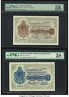 Falkland Islands Government of the Falkland Islands 10 Shillings; 1 Pound 19.5.1938 Pick 4; 5 Two Examples PMG Choice About Unc 58 EPQ; Choice About U...