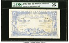 French Indochina Banque de l'Indo-Chine 20 Piastres 16.3.1907 Pick 36 PMG Very Fine 25. A large format and desirable type, seldom seen today in any gr...