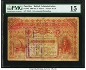 Zanzibar Zanzibar Government 10 Rupees 1.1.1908 Pick 3 PMG Choice Fine 15. If one was to consider a top ten list of iconic African banknotes, it is im...