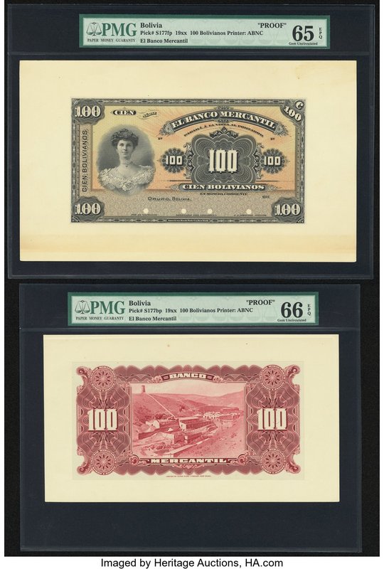 Bolivia Banco Mercantil 100 Bolivianos 19xx Pick S177fp; S177bp Front And Back P...