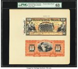 Brazil Banco Do Brazil 10 Mil Reis ND (1890) Pick S531 Front and Back Proofs PMG Choice Uncirculated 63. Glorious vignettes of angels are seen on the ...