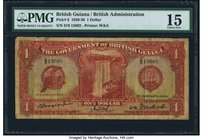 British Guiana Government of British Guiana 1 Dollar 1.1.1929 Pick 6 PMG Choice Fine 15. A toucan and Kaieteur Falls are seen of the face, and portrai...