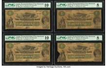 Canada Moncton, NB- Westmorland Bank of New Brunswick $1 1.8.1861 Ch.# 800-12-02 Four Consecutive Examples PMG Very Good 10 (2); Very Good 8 (2). Four...