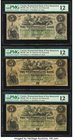 Canada Moncton, NB- Westmorland Bank of New Brunswick $5 1.8.1861 Ch.# 800-12-06 Six Examples PMG Graded Fine 12 (4); Very Good 10 (2). A half dozen 5...