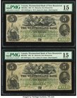 Canada Moncton, NB- Westmorland Bank of New Brunswick $5 1.8.1861 Ch.# 800-12-06a Two Examples PMG Choice Fine 15 (2). A nice pair of these 5 Dollar n...
