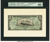 Canada Port of Spain, Trinidad- Royal Bank of Canada $5 2.1.1920 Ch.# 630-66-02fp; 02bp Front and Back Mounted Uniface Proofs PMG Gem Uncirculated 66 ...