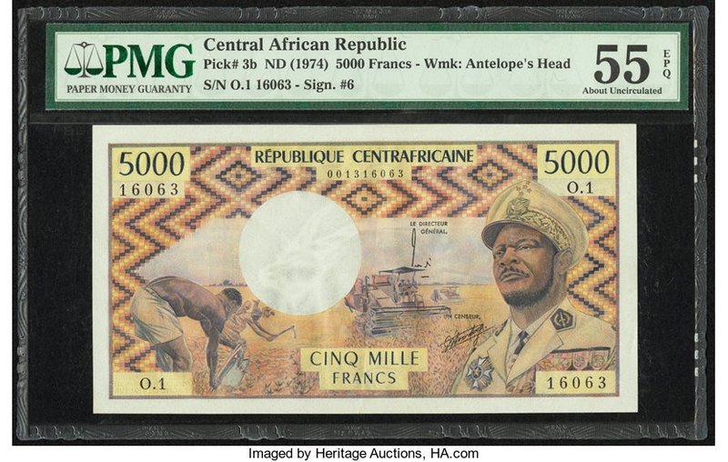 Central African Republic Banque des Etats de l'Afrique Centrale 5000 Francs ND (...