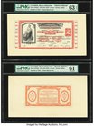 Colombia Banco Industrial 2 Pesos 1918 (ND 1923) Pick S552p1; S552p2 Face and Back Proofs PMG Graded Choice Uncirculated 63 EPQ; Uncirculated 61. The ...