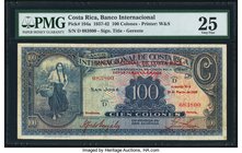 Costa Rica Banco Nacional de Costa Rica 100 Colones 29.3.1939 Pick 194a PMG Very Fine 25. This handsome, mid-grade provisional issue has increased in ...