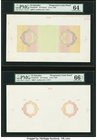 El Salvador Banco Occidental 25 Colones ND (ca. 1929) Pick S197 Set of 5 Progressive Color Proofs with Engraving Order PMG Choice Uncirculated 64; Gem...