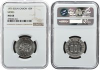 Gabon 100 Francs 1975. NGC MS 68