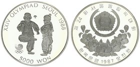 South Korea 5000 Won 1987. Jegi Chagi