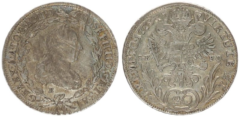 Austria 20 Kreuzer 1778 B/ SKPD