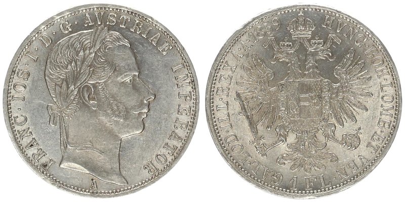 Austria 1 Florin 1859 A (Vienna)