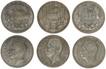 Bulgaria Lot of 3 coins 50 Leva 1930/1934/1940