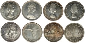 Canada Lot of 4 coins 1 Dollar (1858-1958)