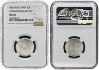 China 20 Cent 1919. (Year 8). NGC MS 63