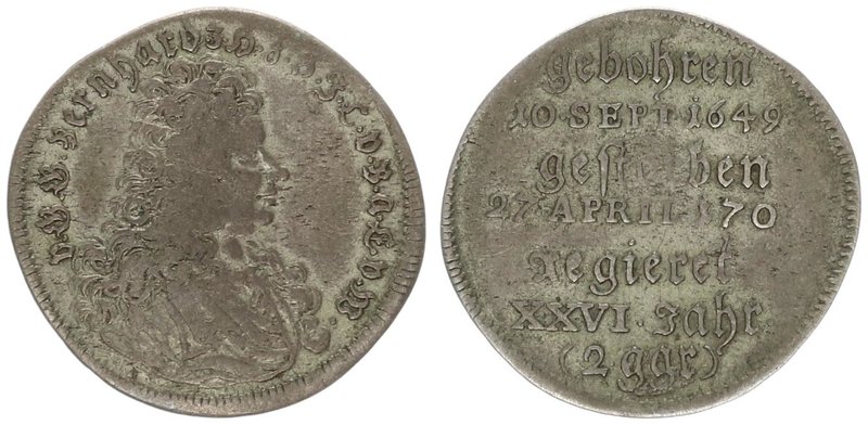 Germany Saxe-Meiningen 2 Groschen 1706