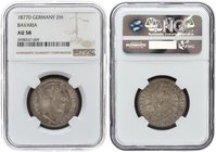 Germany 2 Mark 1877. NGC AU 58